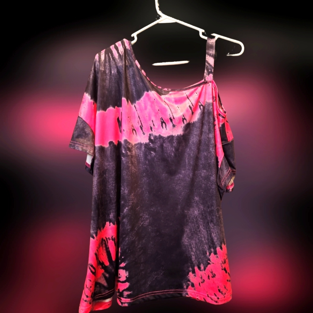 Drop Shoulder Tye Dye Blouse